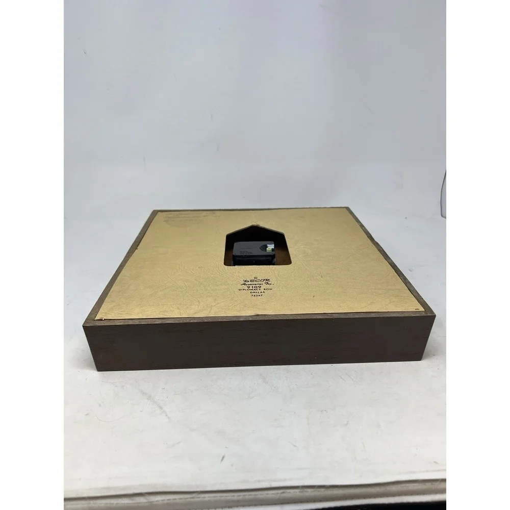 Handcrafted Vintage Mid Century Modern Freemason Wooden Wall Clock